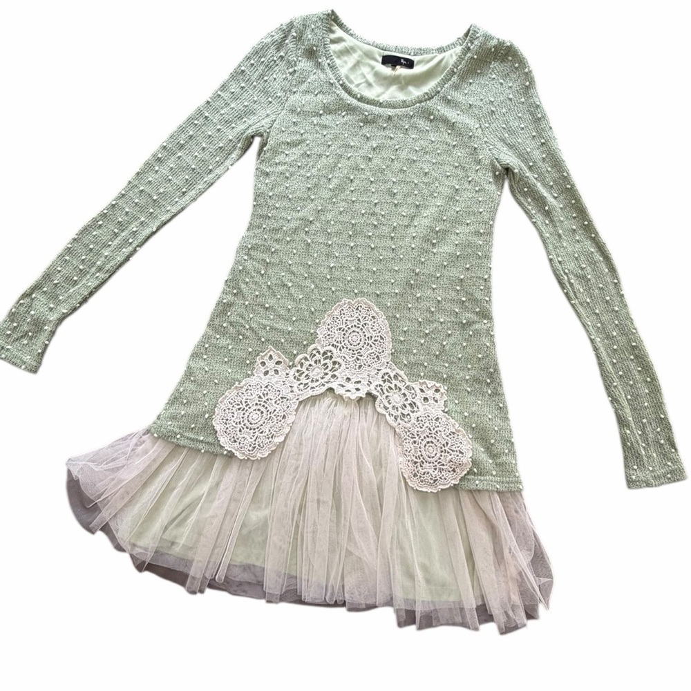 Anthropologie sage green mini dress Size Small - Picture 4 of 10